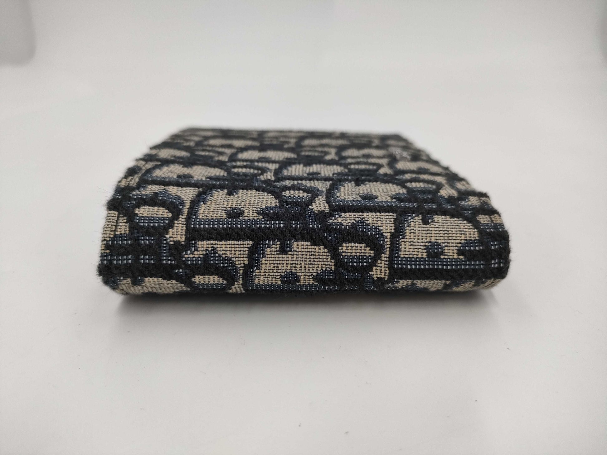 Dior Christian Dior Oblique Bifold Wallet Jacquard Beige x Black Wallet