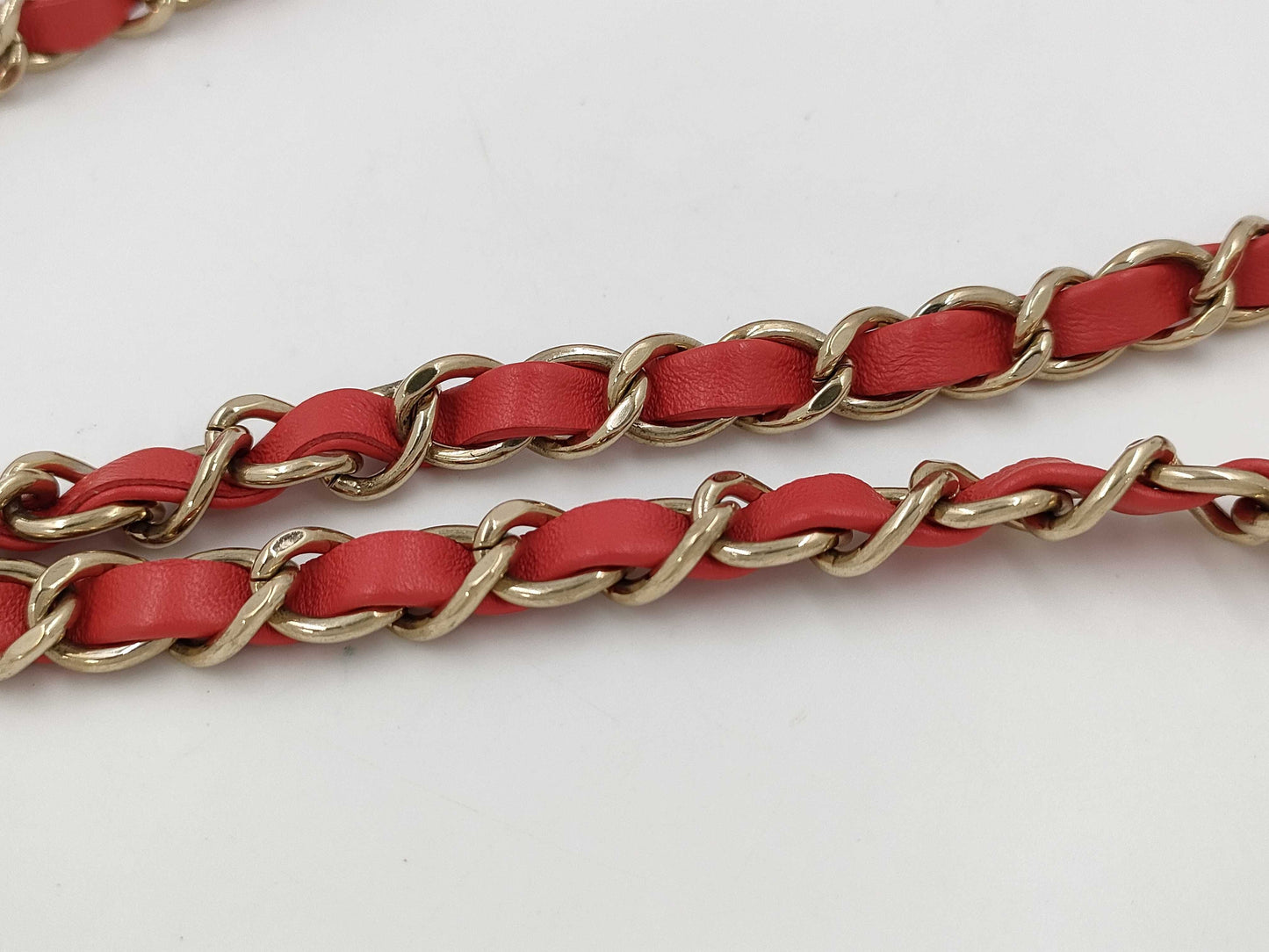 CHANEL Mini Matelasse Chain Shoulder Bag, Red