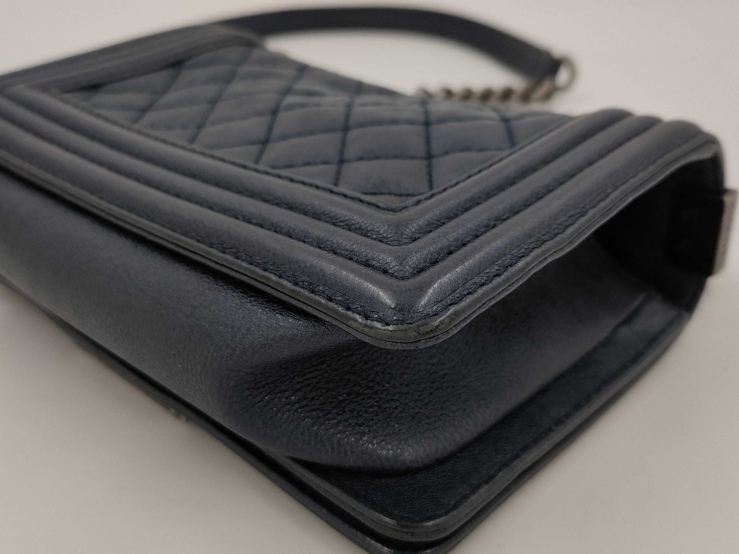 CHANEL Boy Chanel 20 Shoulder Bag Blue