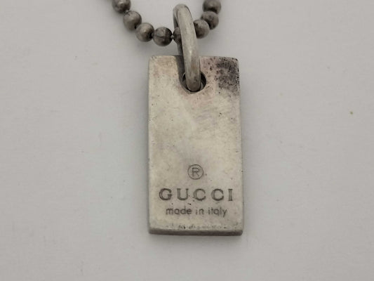 GUCCI GUCCI Gucci Logo Plate Silver 925 Ball Chain Keychain Strap Bracelet/Bangle