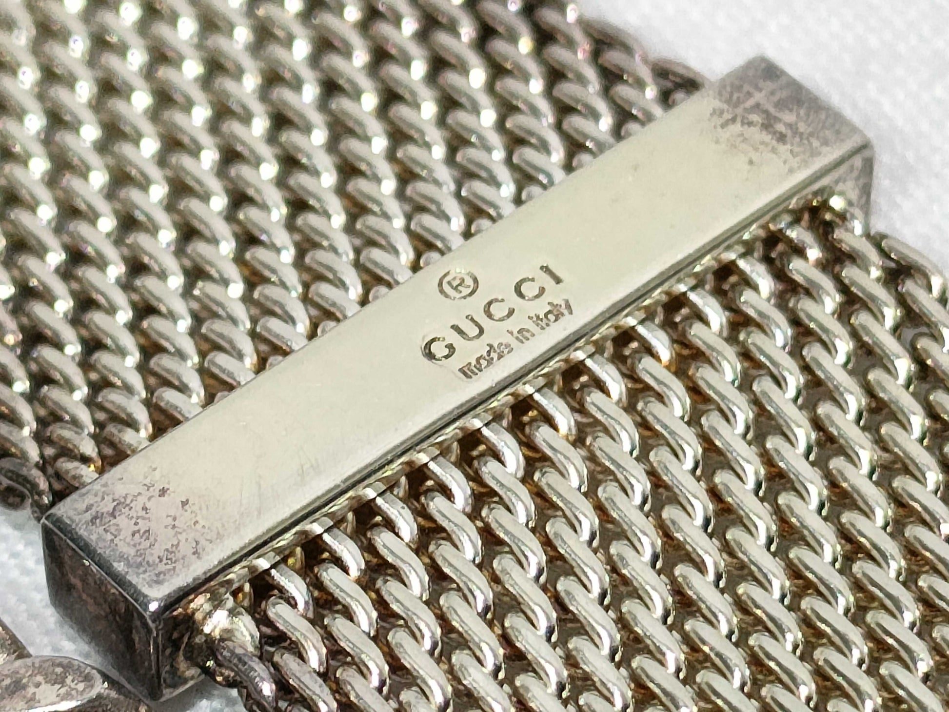 GUCCI GUCCI Gucci Chain Mesh Silver 925 Bracelet Bracelet Bangle
