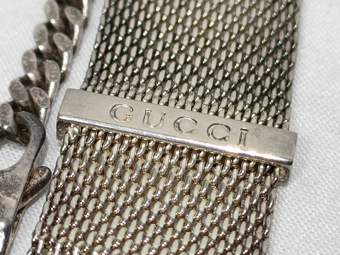 GUCCI GUCCI Gucci Chain Mesh Silver 925 Bracelet Bracelet Bangle
