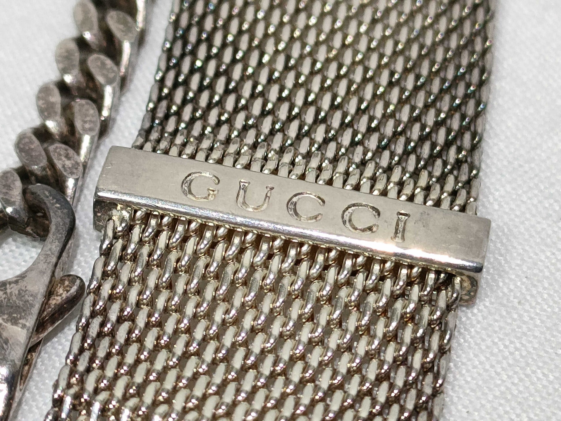 GUCCI GUCCI Gucci Chain Mesh Silver 925 Bracelet Bracelet Bangle