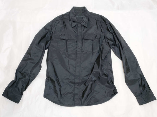 PRADA PRADA Prada Sport Nylon Pocket Long Sleeve Shirt, Black