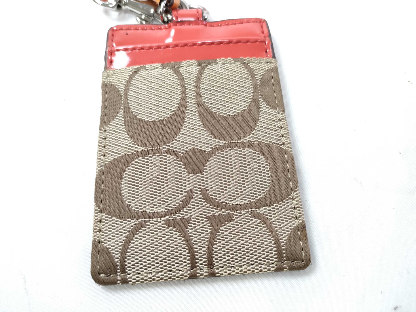 COACH 2 small items: card case, pass case, business card holder