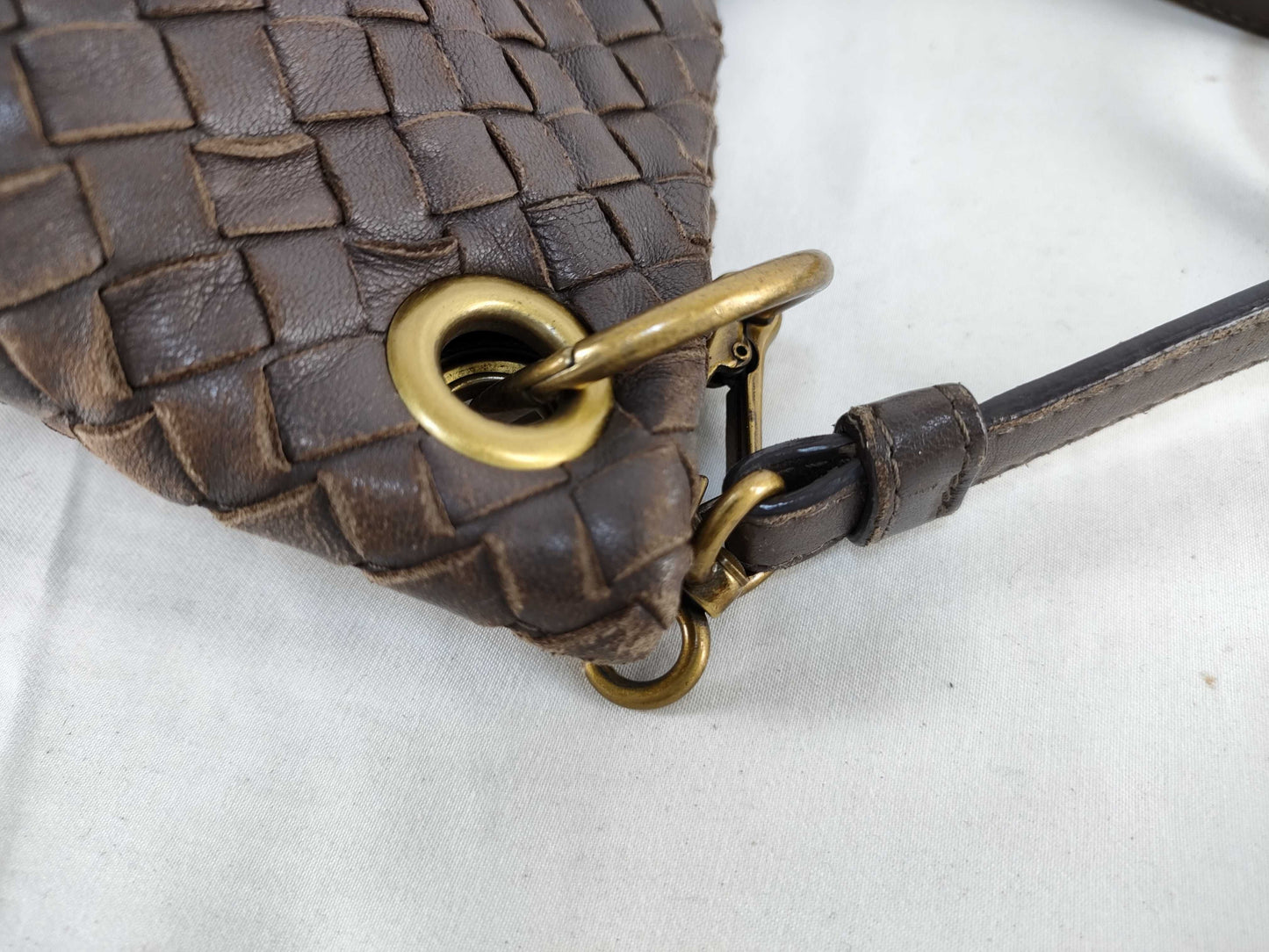 BOTTEGA VENETA Intrecciato Shoulder Bag Brown