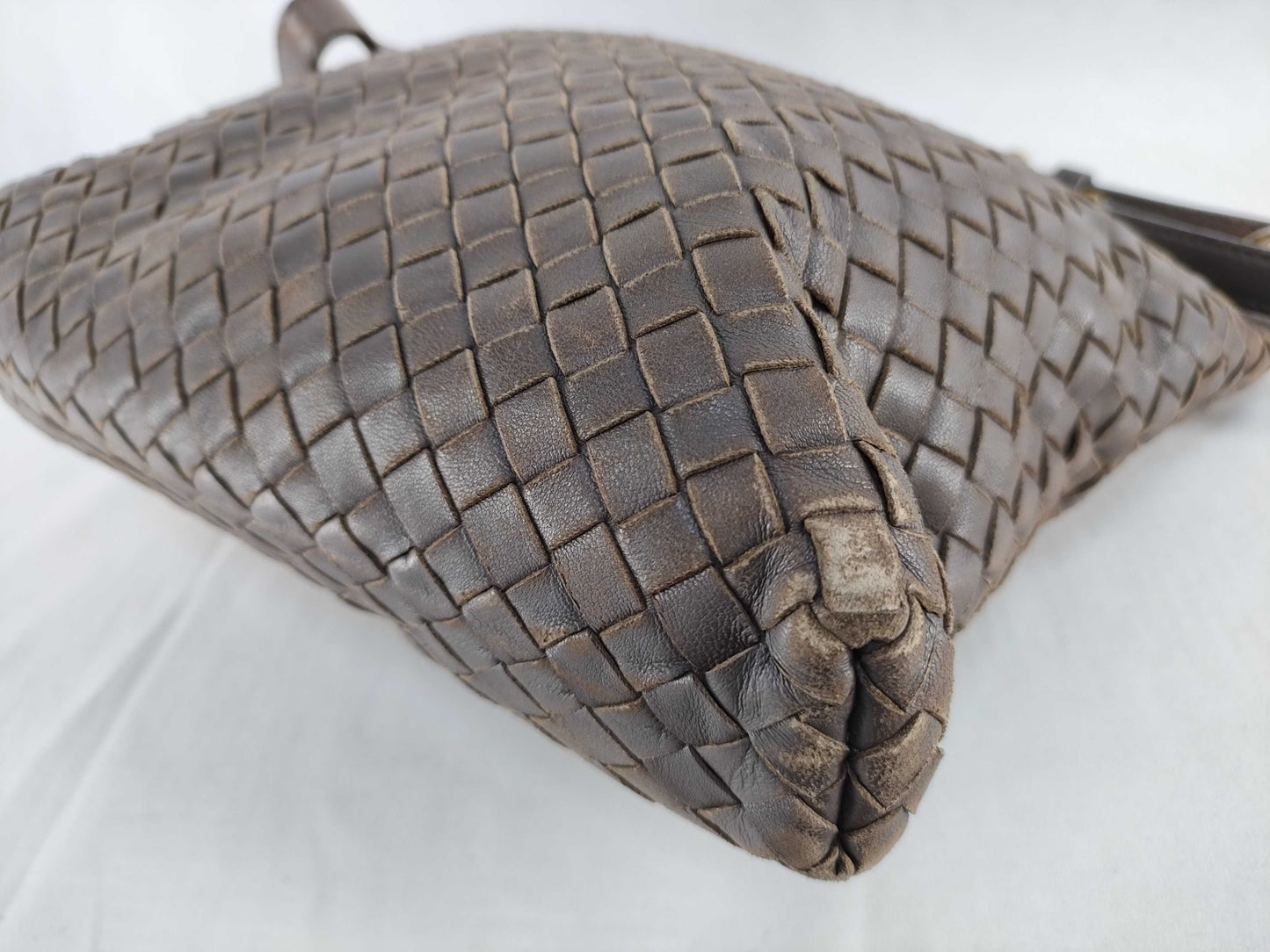 BOTTEGA VENETA Intrecciato Shoulder Bag Brown