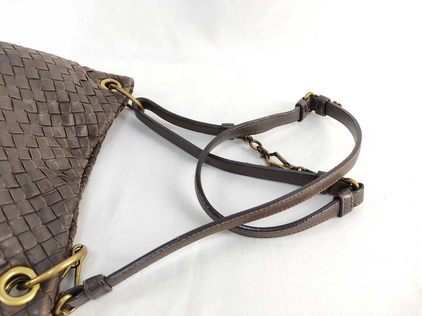BOTTEGA VENETA Intrecciato Shoulder Bag Brown