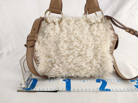 SEE BY CHLOE 2-WAY Handbag with Long Strap, Brown Fur