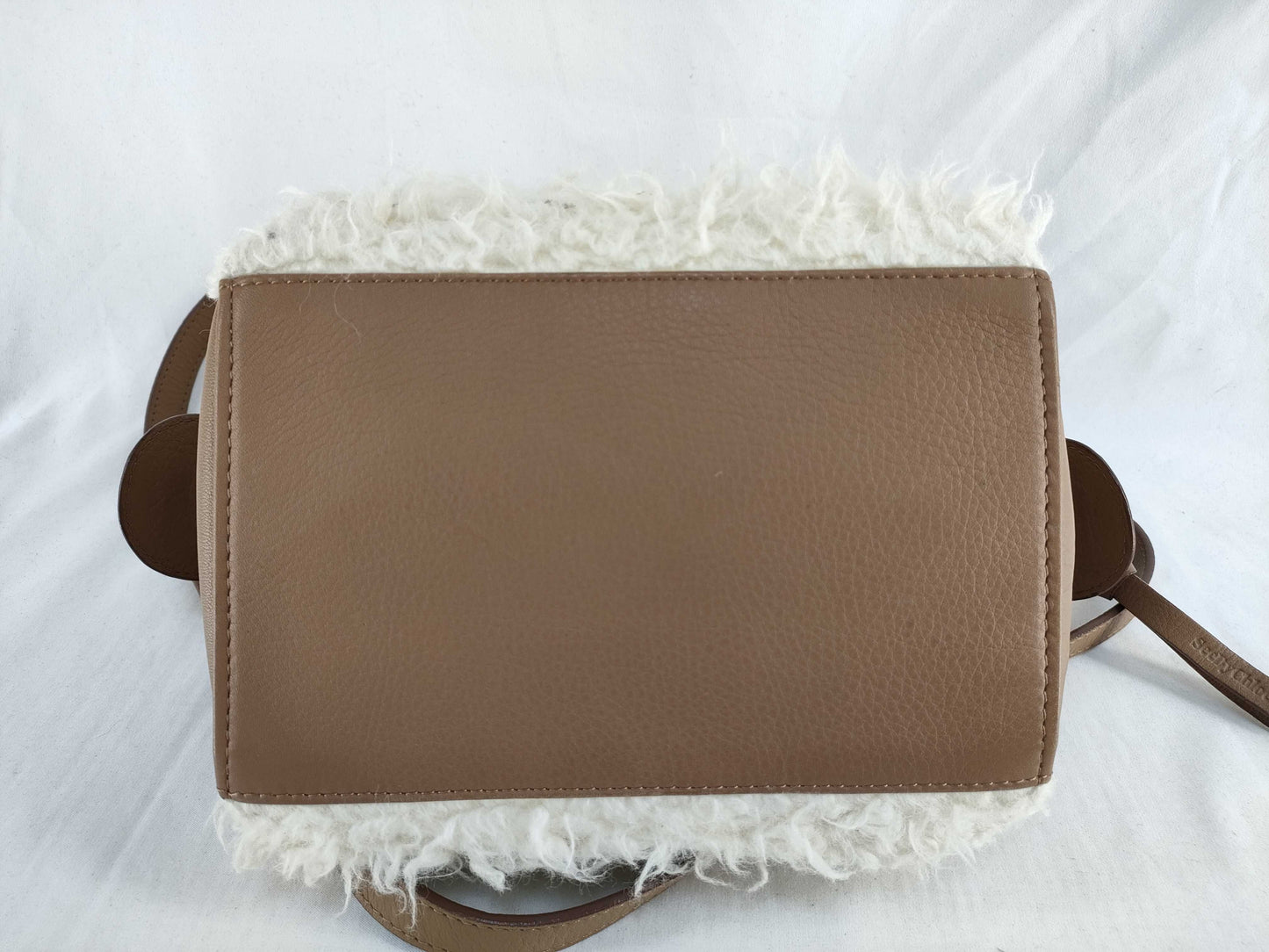 SEE BY CHLOE 2-WAY Handbag with Long Strap, Brown Fur