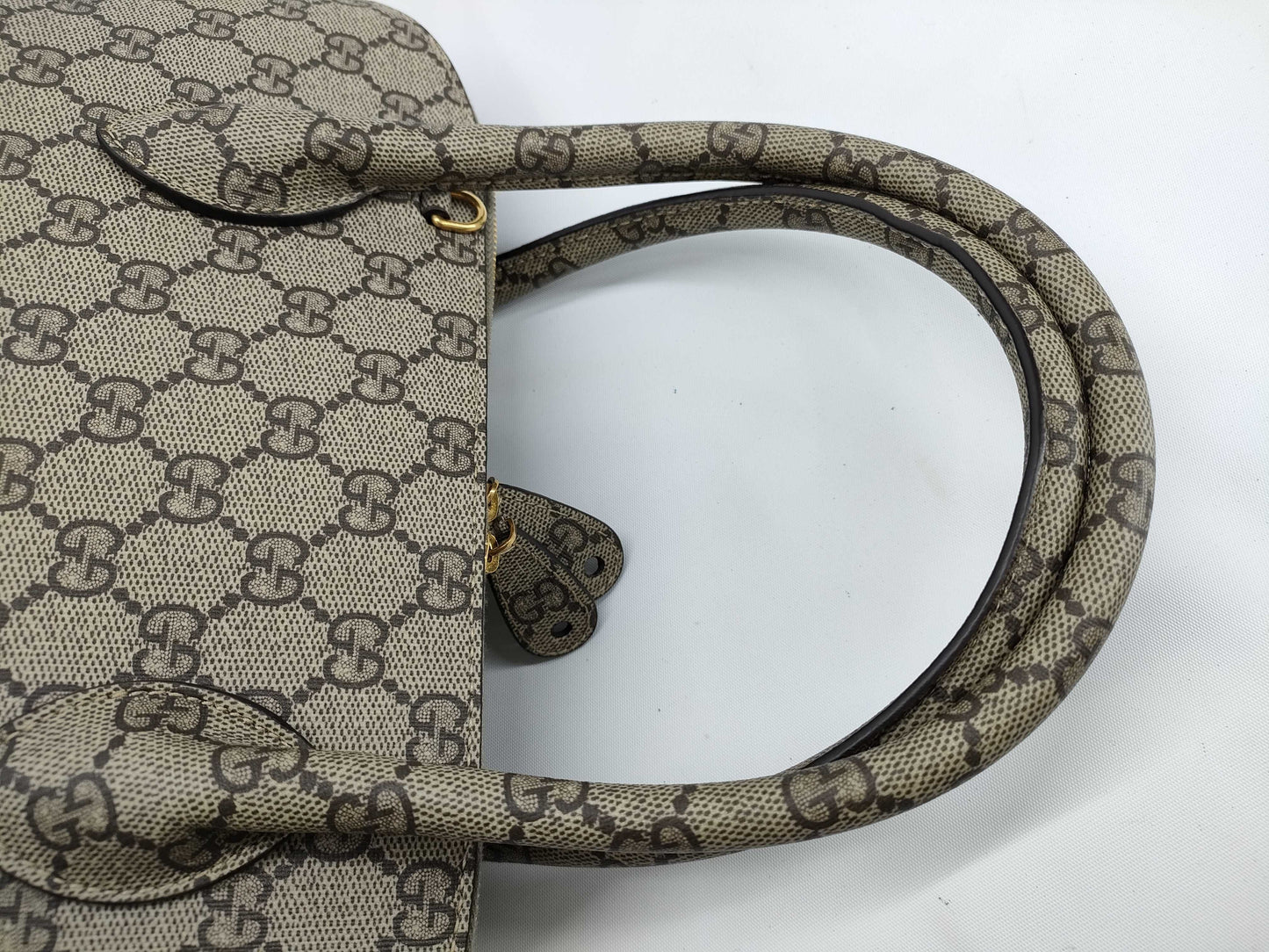 GUCCI GG Supreme Gucci & Balenciaga Hacker Ville Small Bag Beige Shoulder/Handbag Handbag