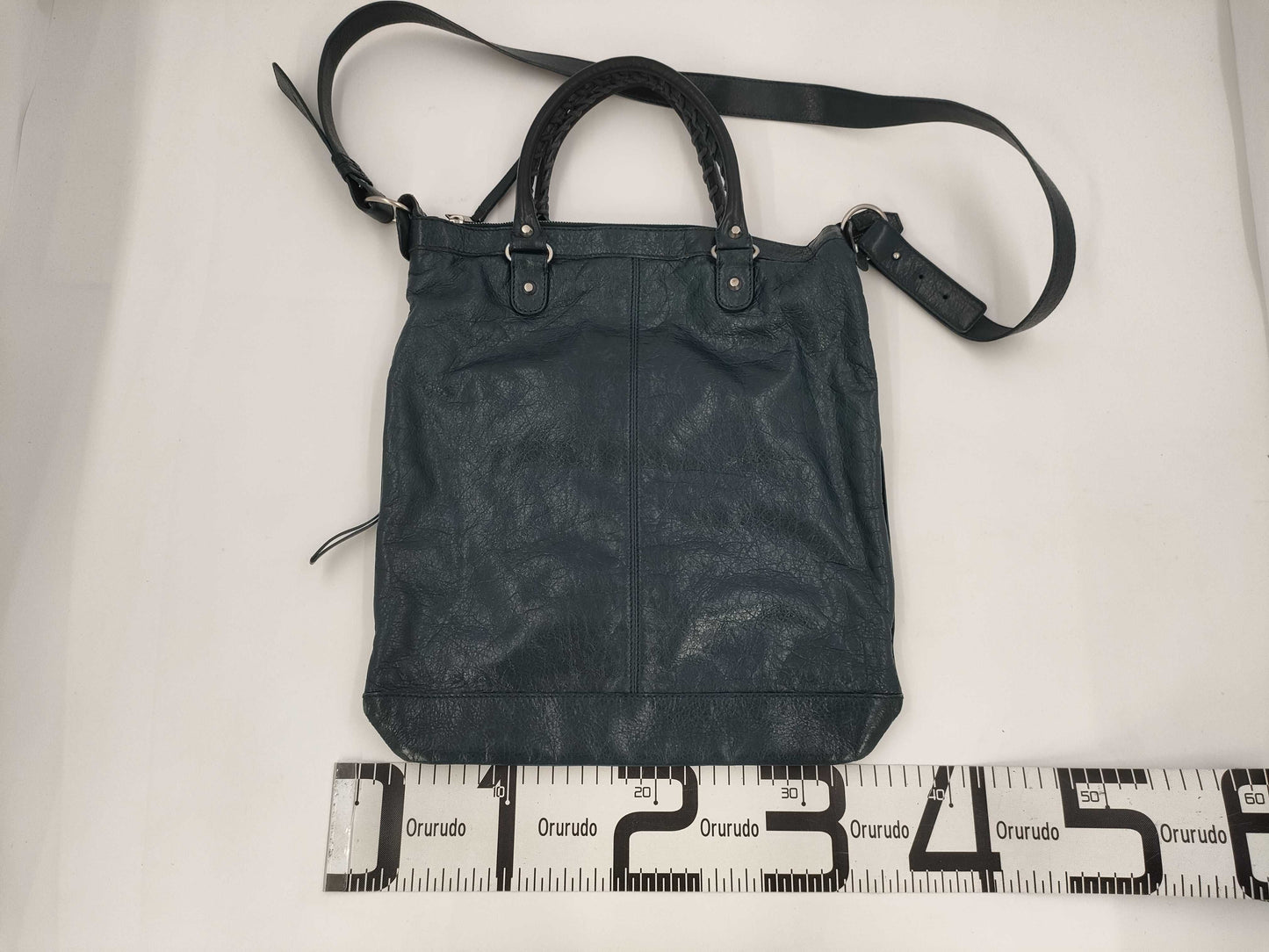 BALENCIAGA BALENCIAGA Tote Bag Handbag with Shoulder Strap Navy Leather 340679 Bag
