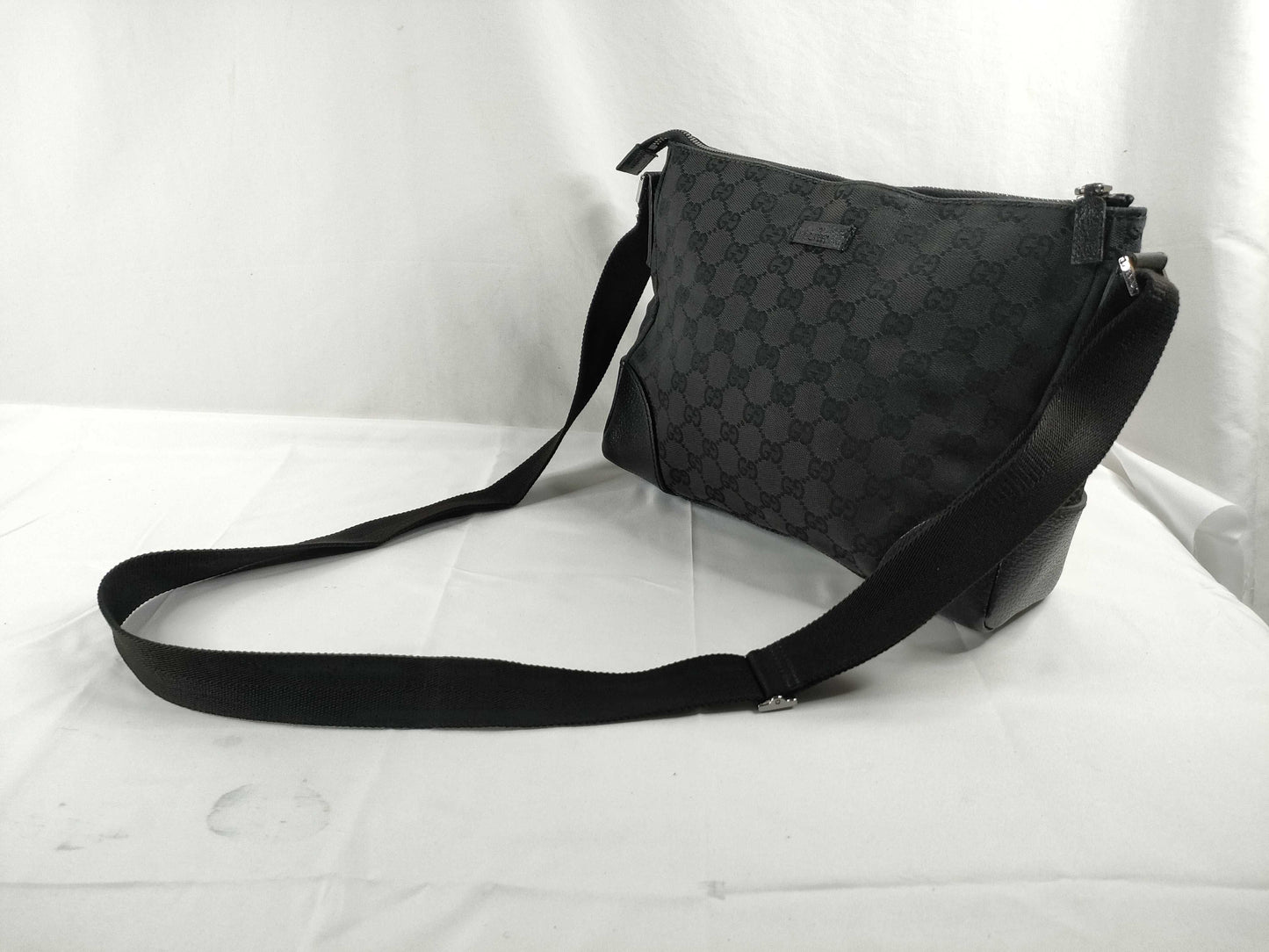 GUCCI GG Canvas Shoulder Bag, Black, 114273/001998, W27cm, Shoulder Bag