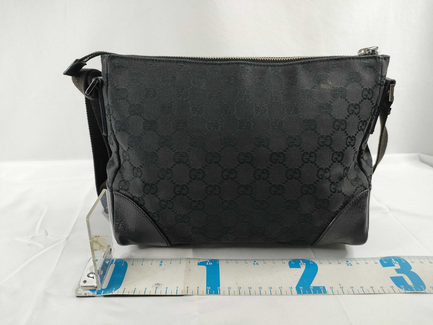 GUCCI GG Canvas Shoulder Bag, Black, 114273, W28cm, Shoulder Bag