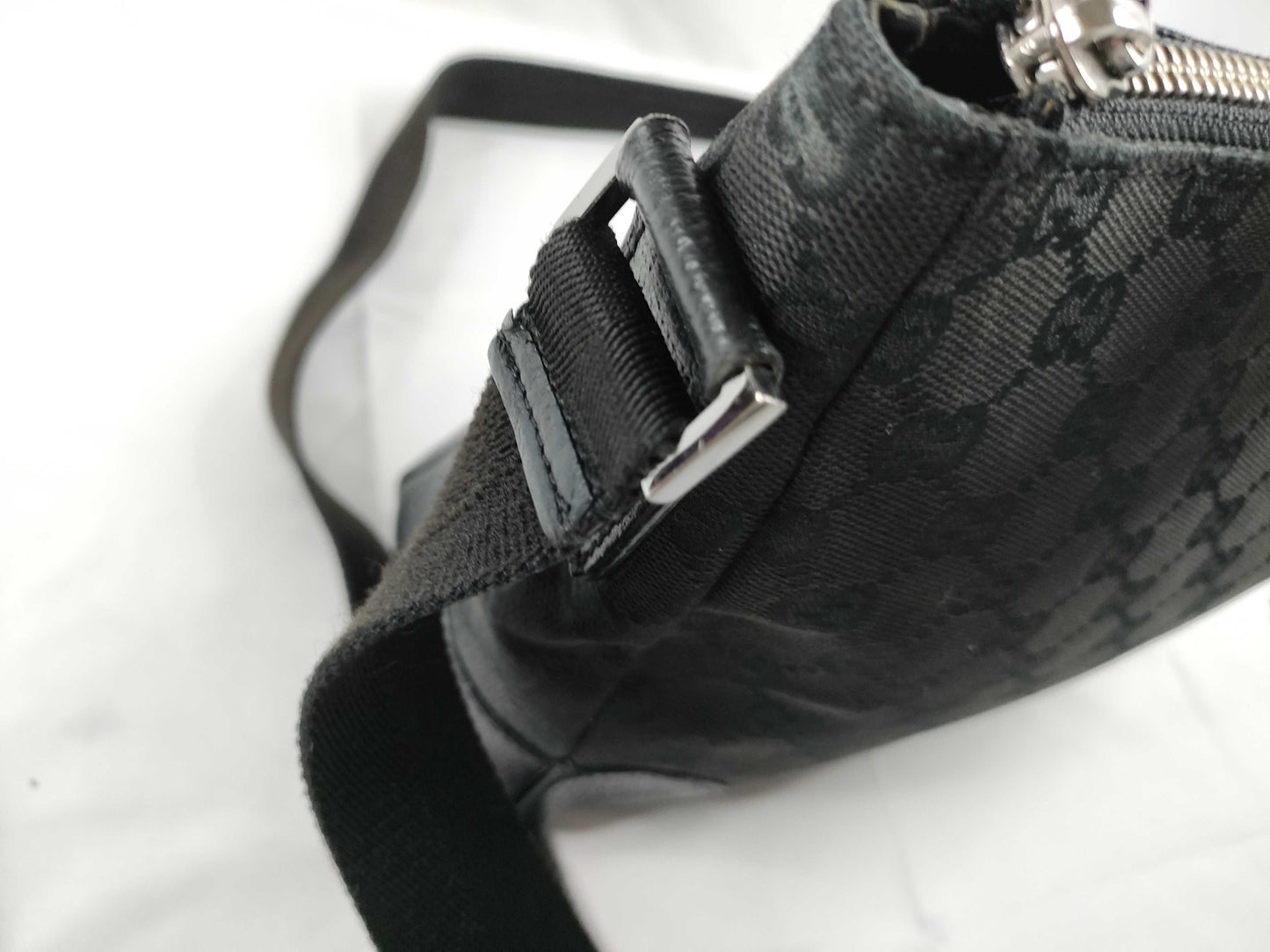 GUCCI GG Canvas Shoulder Bag, Black, 114273, W28cm, Shoulder Bag