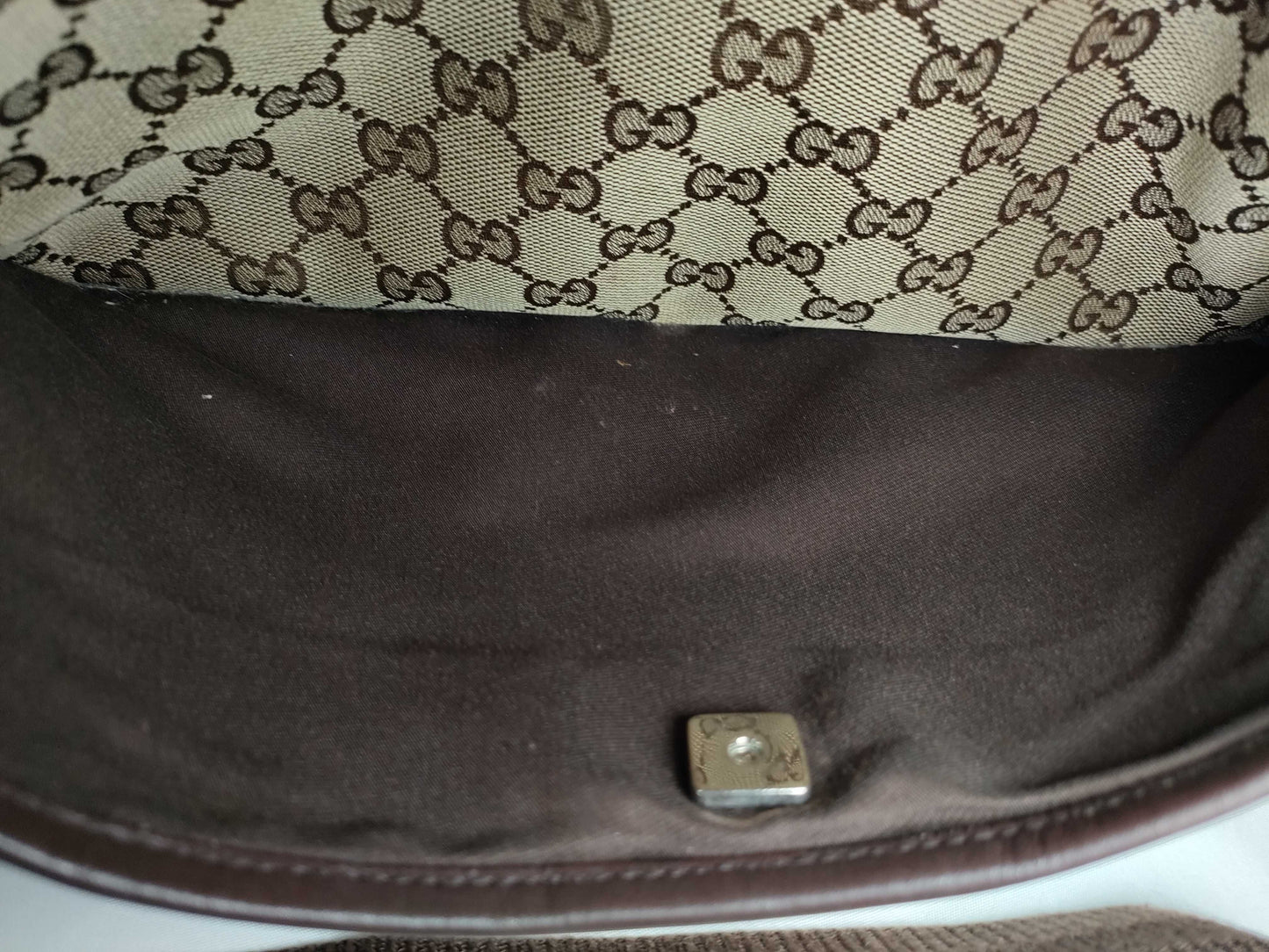 GUCCI GG Canvas Shoulder Bag, Brown/Beige, 145857, W30cm, Shoulder Bag