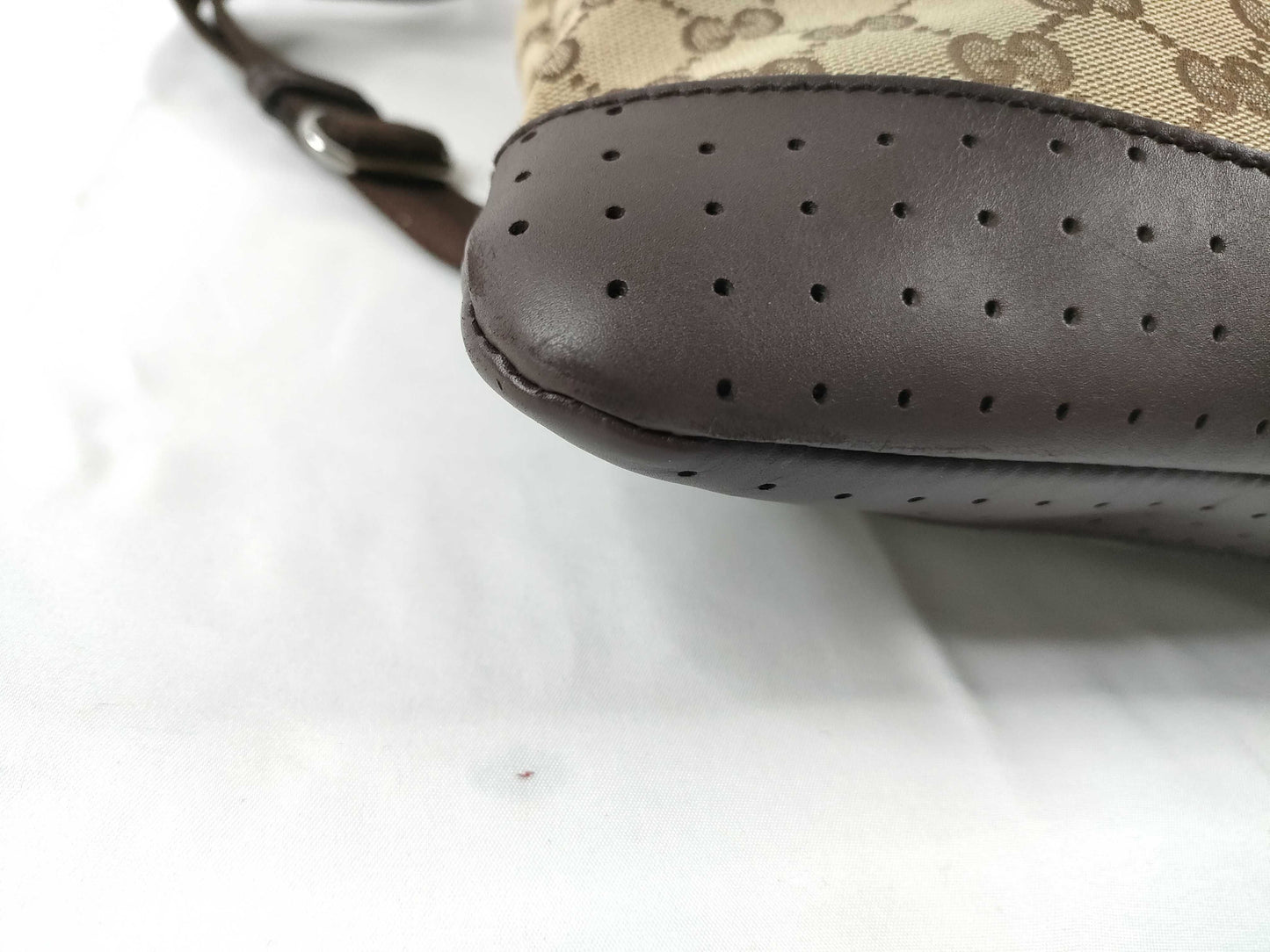 GUCCI GG Canvas Shoulder Bag, Brown/Beige, 145857, W30cm, Shoulder Bag