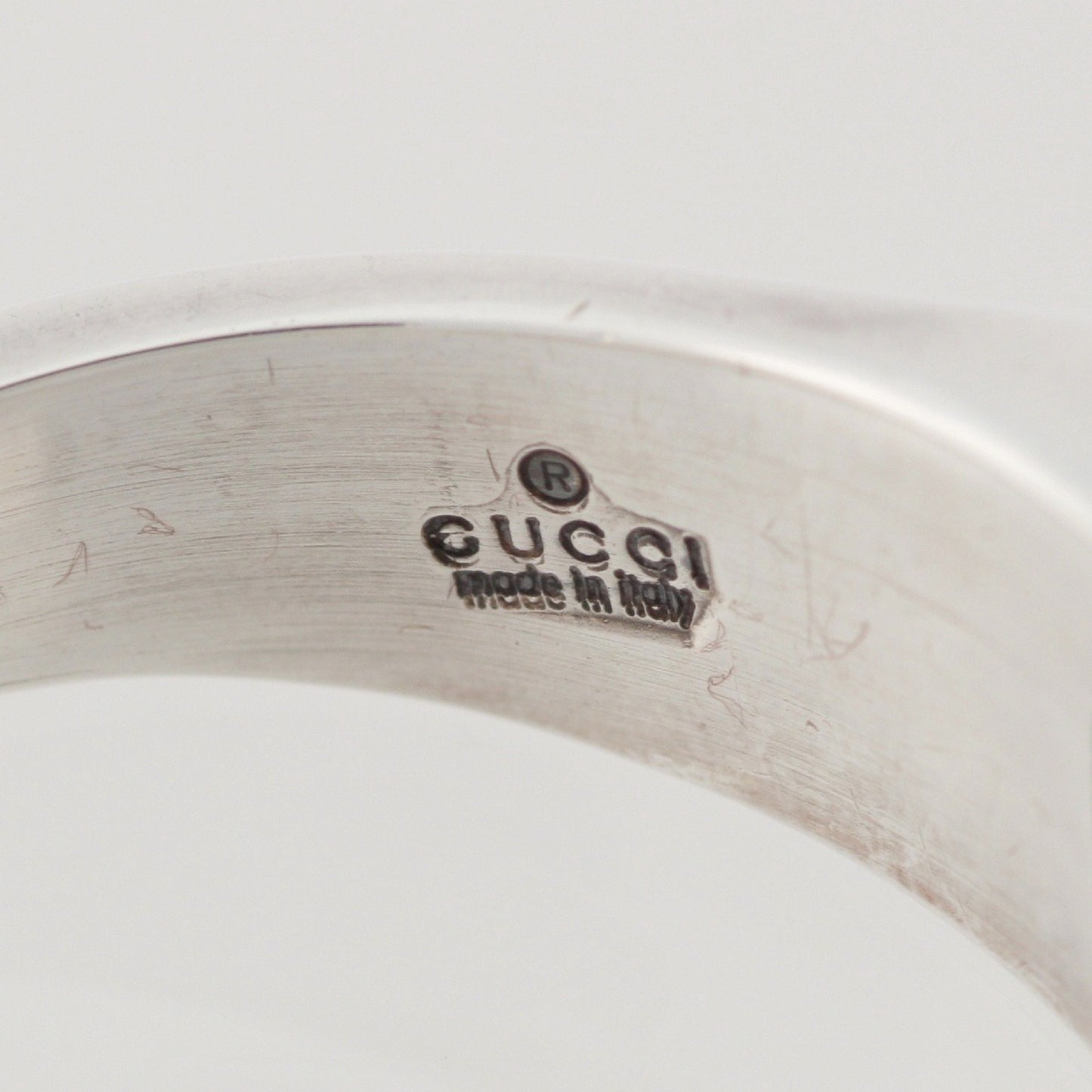 GUCCI G Logo Round Ring, 925 Silver, 9.4g