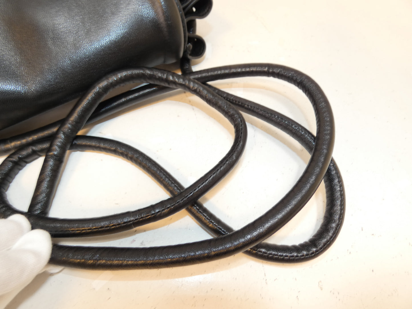 BOTTEGA VENETA Black Leather Big Small Shoulder Bag