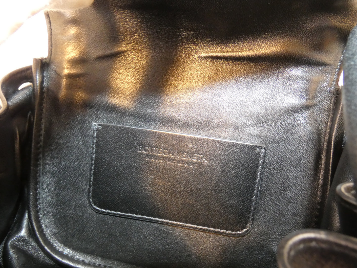BOTTEGA VENETA Black Leather Big Small Shoulder Bag