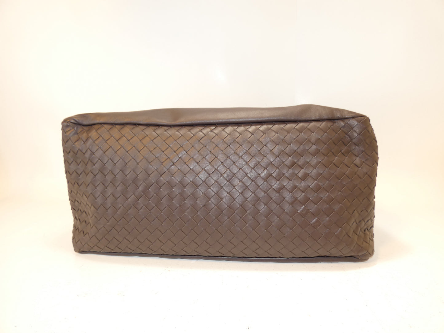BOTTEGA VENETA Hobo Intrecciato Leather Dark Brown Shoulder Handbag