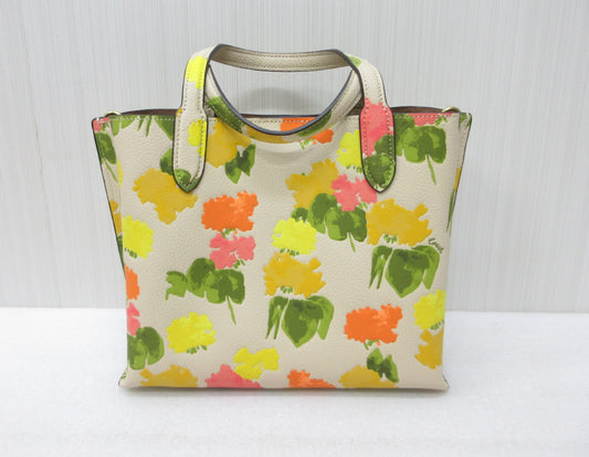 COACH E2261-CC389 Willow Tote 24, Floral Print Leather, 2-Way Shoulder Bag, Approx. W24 x H20cm