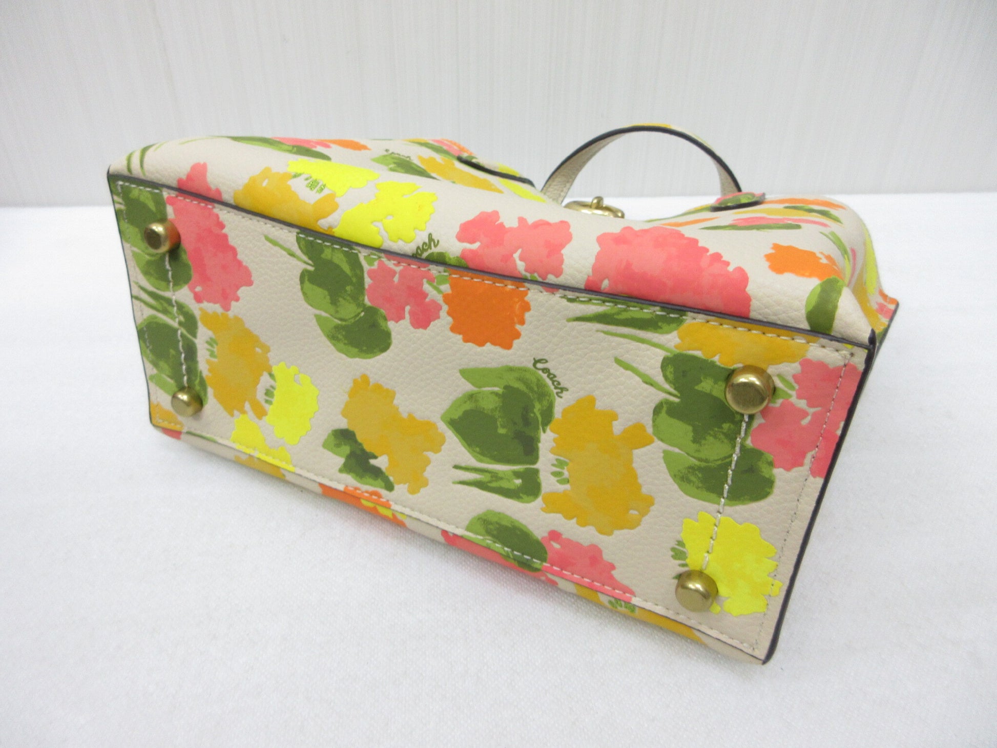 COACH E2261-CC389 Willow Tote 24, Floral Print Leather, 2-Way Shoulder Bag, Approx. W24 x H20cm