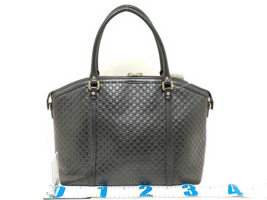 GUCCI Microssima 2-way shoulder bag tote bag with leather logo