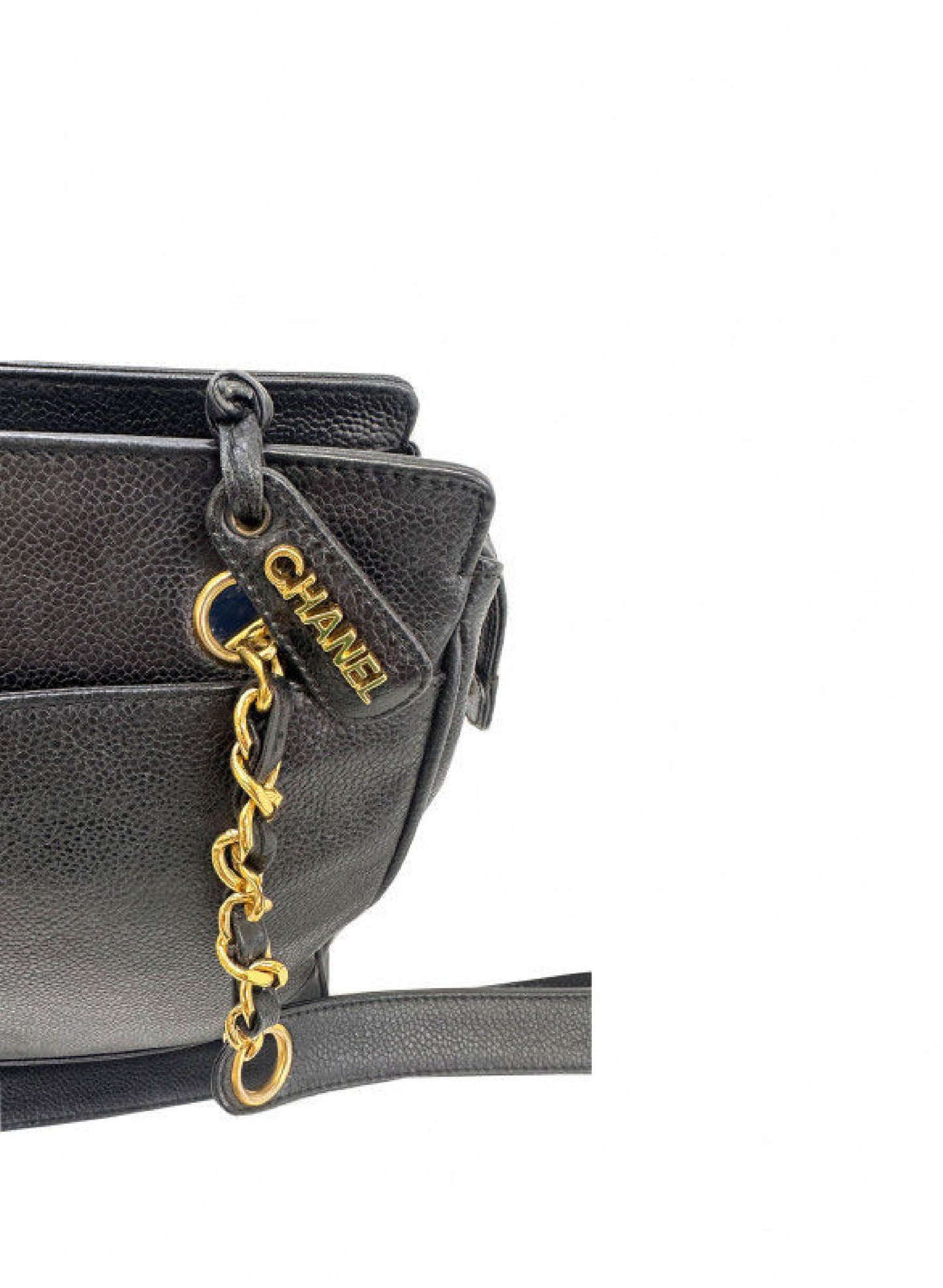 CHANEL Triple Coco Caviar Chain Shoulder Bag