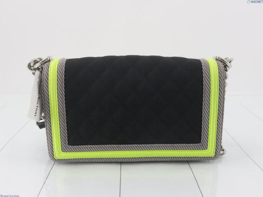 CHANEL Medium Fluo Boy Bag - Black Shoulder Bag