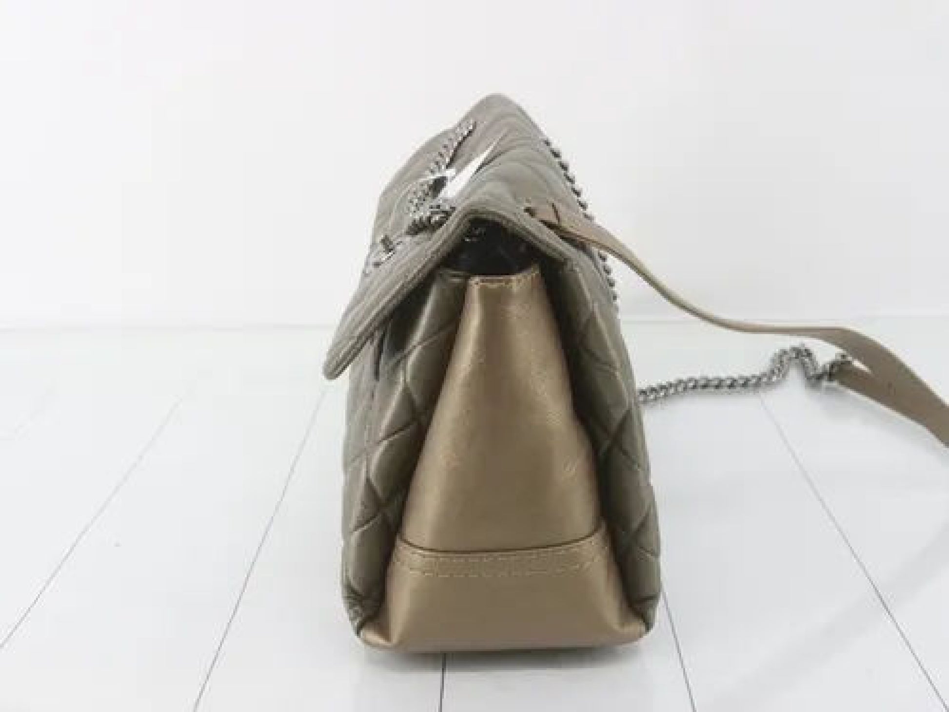 CHANEL Matelasse Lambskin Double Chain Shoulder Bag