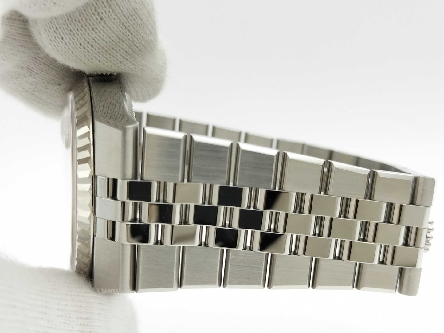 ROLEX Land-Dweller 127234 838C04C5 White Dial Honeycomb Motif Men's Watch