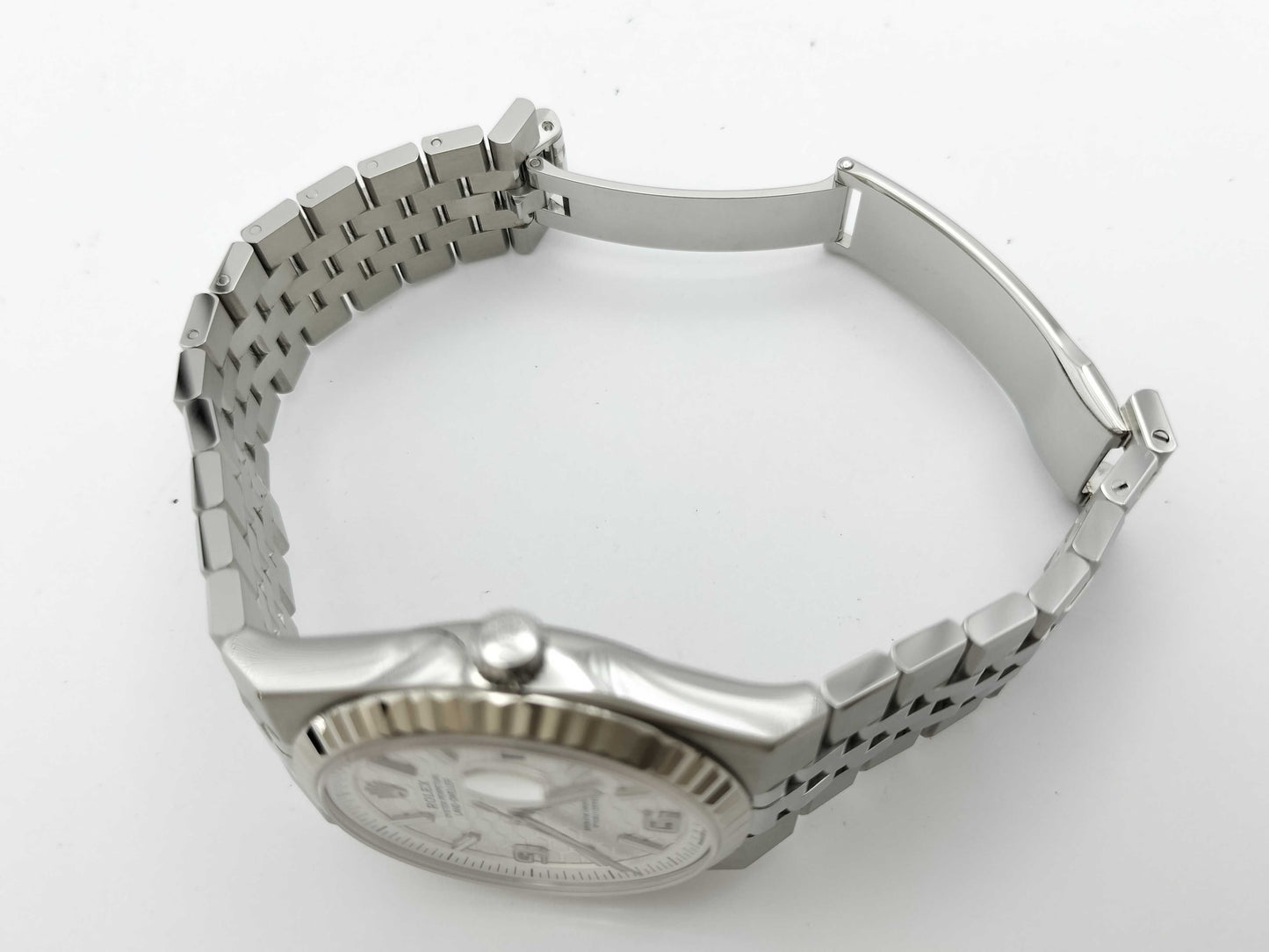 ROLEX Land-Dweller 127234 838C04C5 White Dial Honeycomb Motif Men's Watch