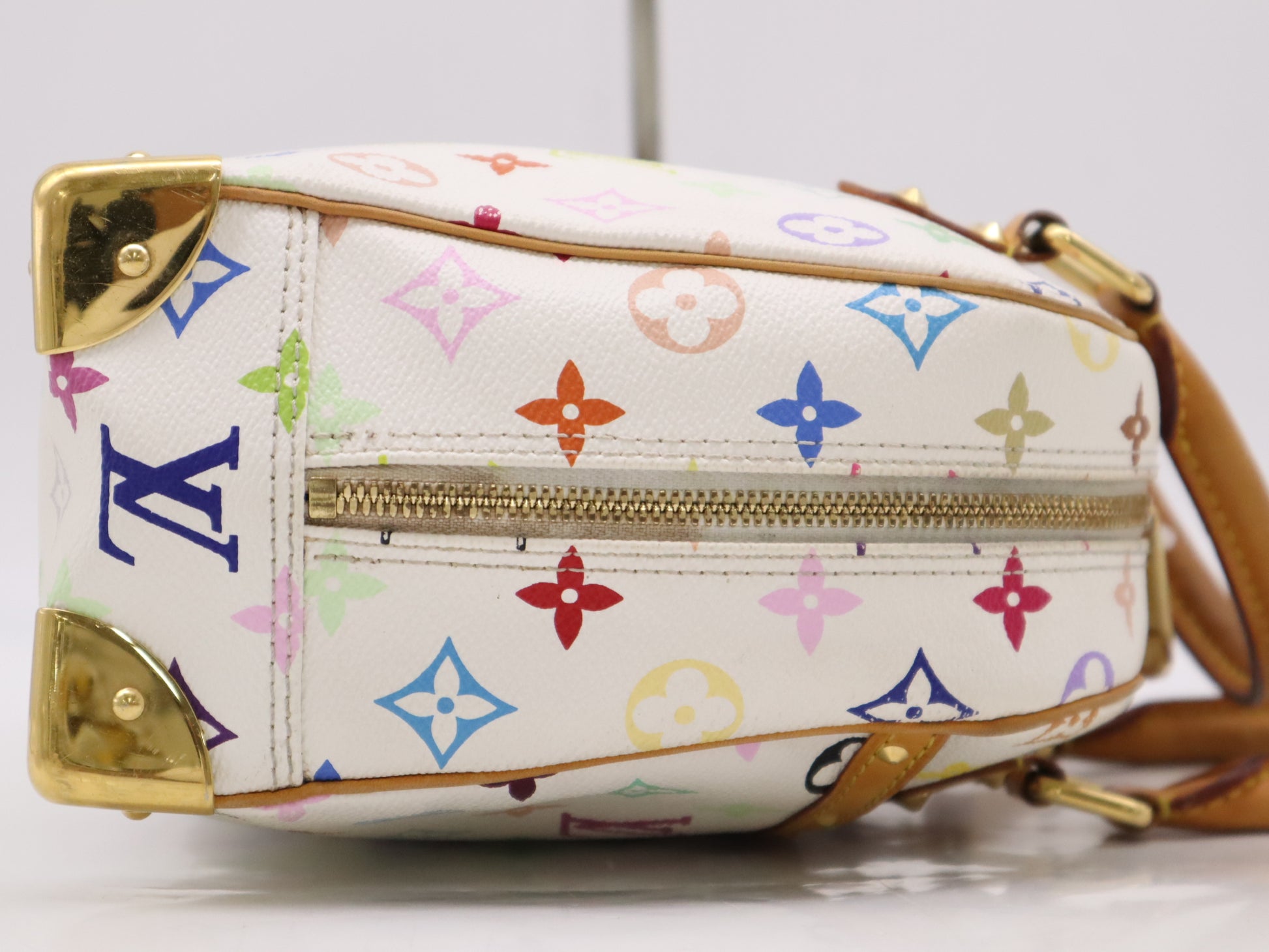 LOUIS VUITTON Monogram Multicolore M92663 Multicolore Trouville Blanc Handbag