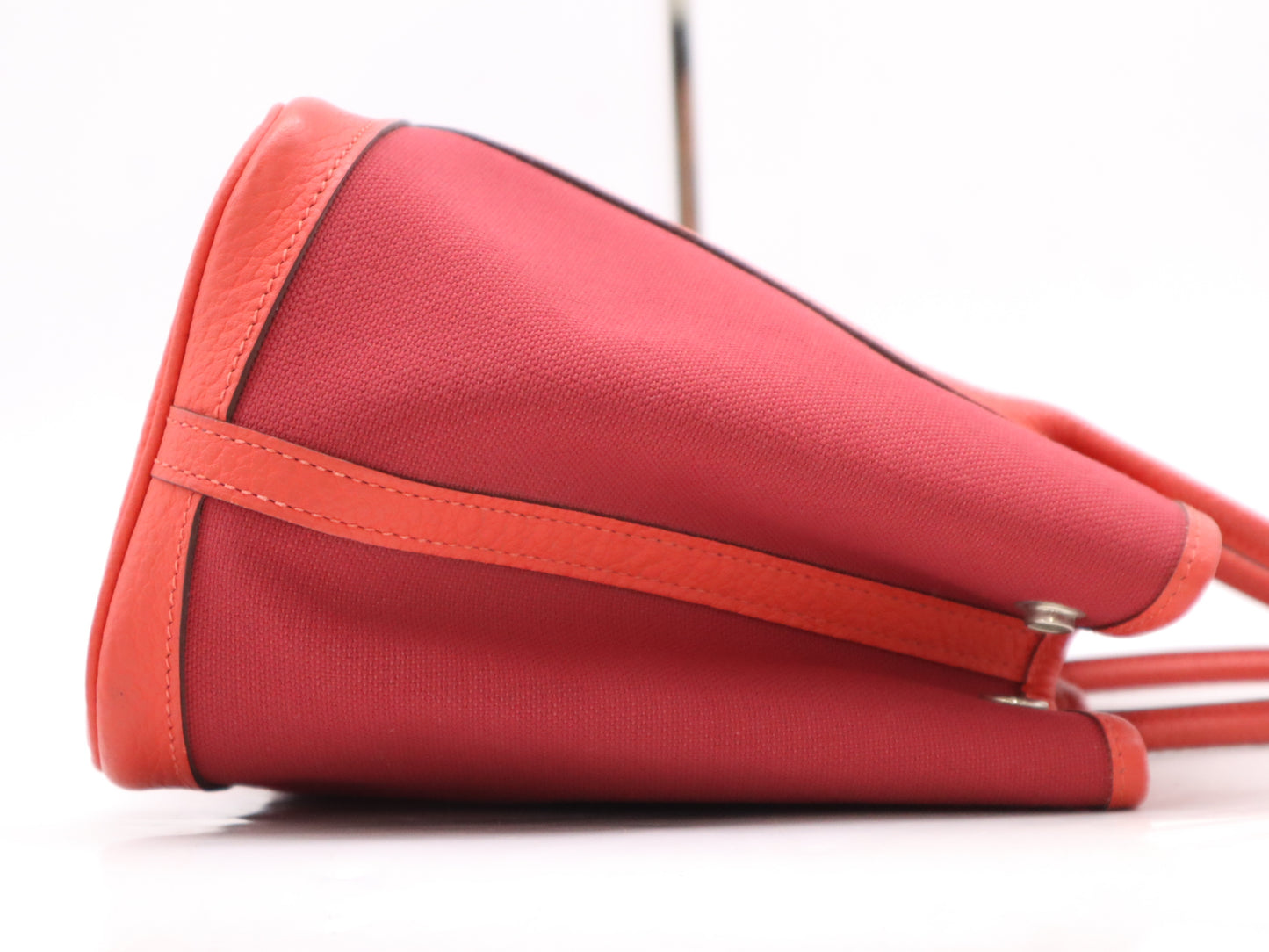 HERMES Toile x Negonda Garden Party Handbag Rouge A Stamp 2017 Handbag