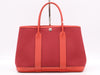 HERMES Toile x Negonda Garden Party Handbag Rouge A Stamp 2017 Handbag