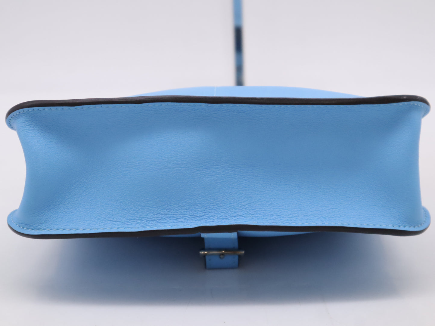 HERMES Swift Arzan Mini Blue Zephyr 2-Way Shoulder Bag with C Stamp, Shoulder Strap, Dust Bag, and Box