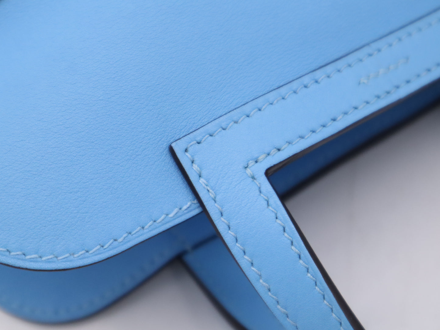 HERMES Swift Arzan Mini Blue Zephyr 2-Way Shoulder Bag with C Stamp, Shoulder Strap, Dust Bag, and Box