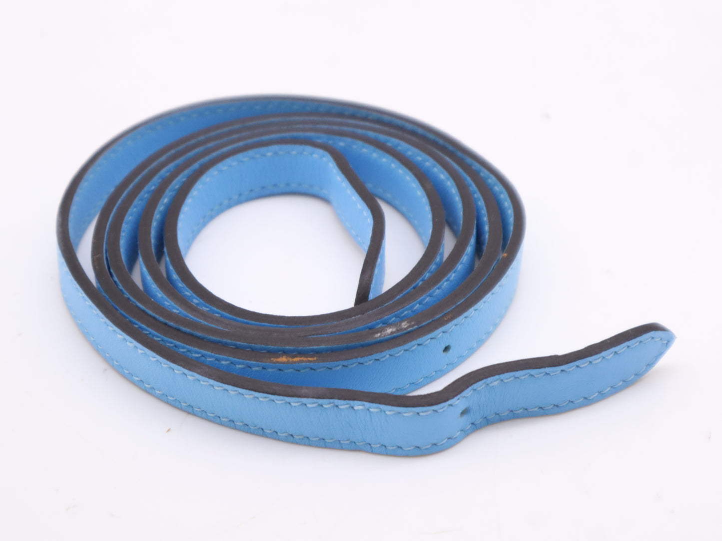 HERMES Swift Arzan Mini Blue Zephyr 2-Way Shoulder Bag with C Stamp, Shoulder Strap, Dust Bag, and Box