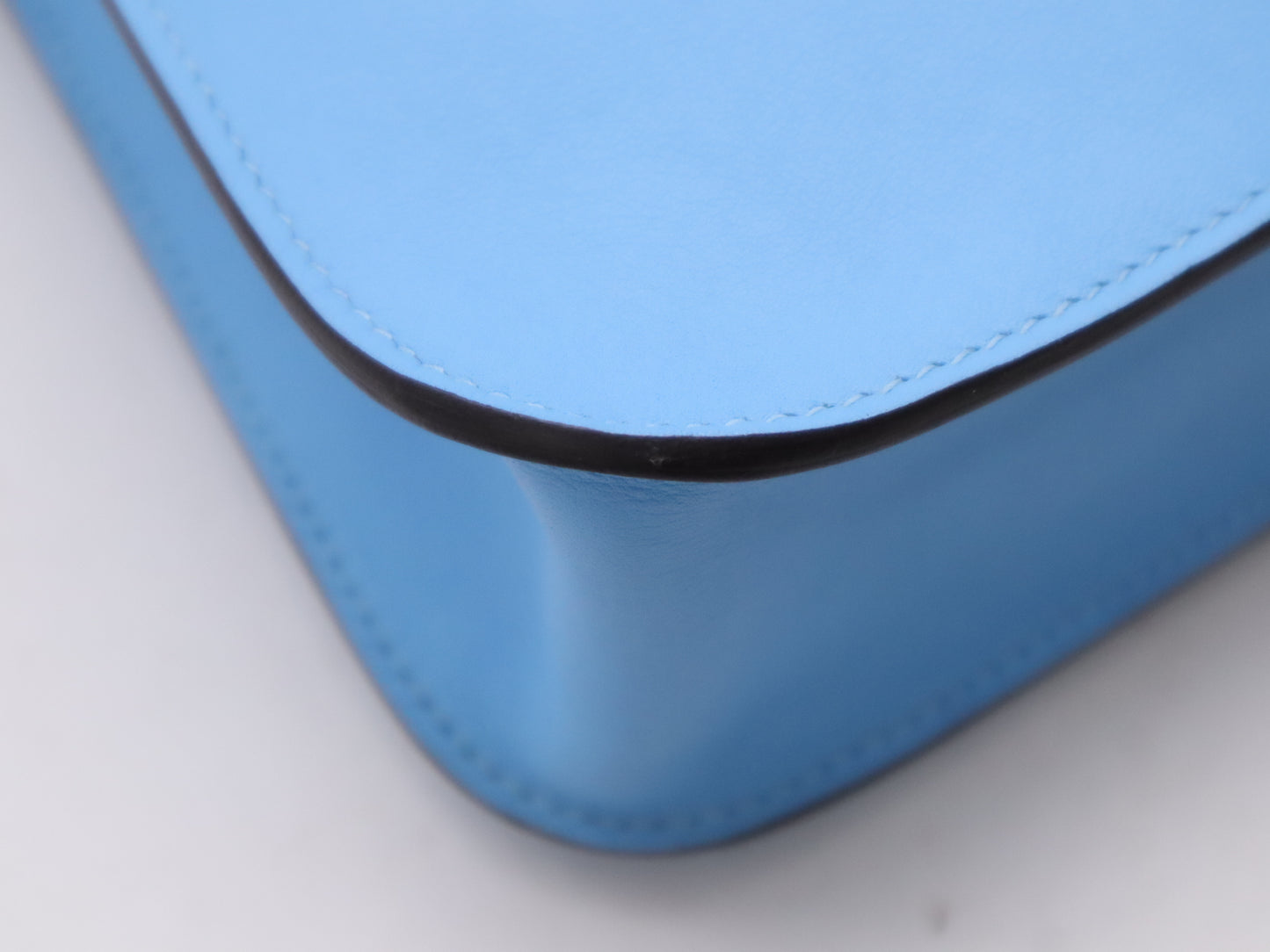 HERMES Swift Arzan Mini Blue Zephyr 2-Way Shoulder Bag with C Stamp, Shoulder Strap, Dust Bag, and Box