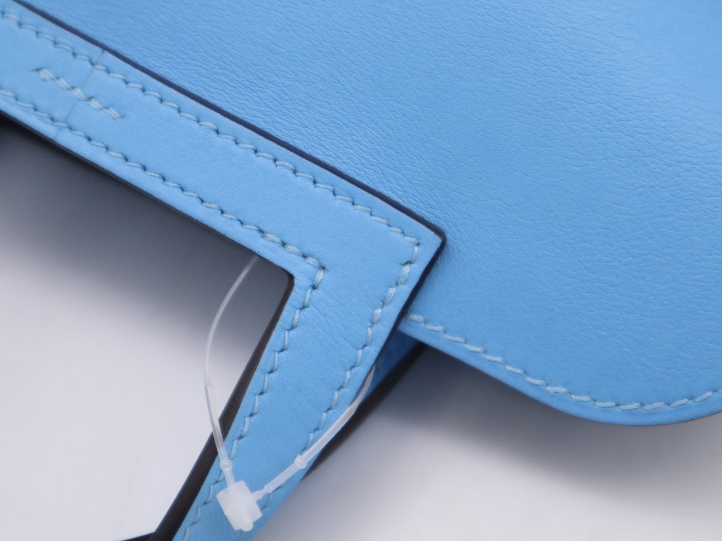 HERMES Swift Arzan Mini Blue Zephyr 2-Way Shoulder Bag with C Stamp, Shoulder Strap, Dust Bag, and Box