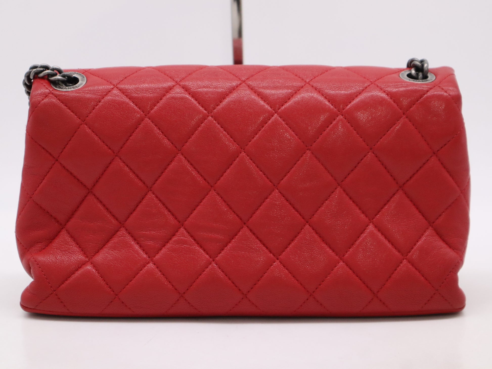 CHANEL Lambskin Matelasse 26 S Flap Double Chain Shoulder Bag with Sterling Silver Hardware, Red Seal and Card Included, 20776679