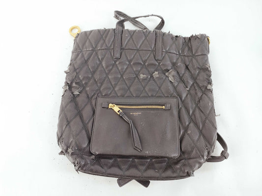 GIVENCHY 2-way black leather shoulder bag