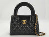 CHANEL Matelasse 2-Way Handbag with Gold Hardware, Chain Shoulder Bag, W19cm, AS4416, Serial Number Plate, Black