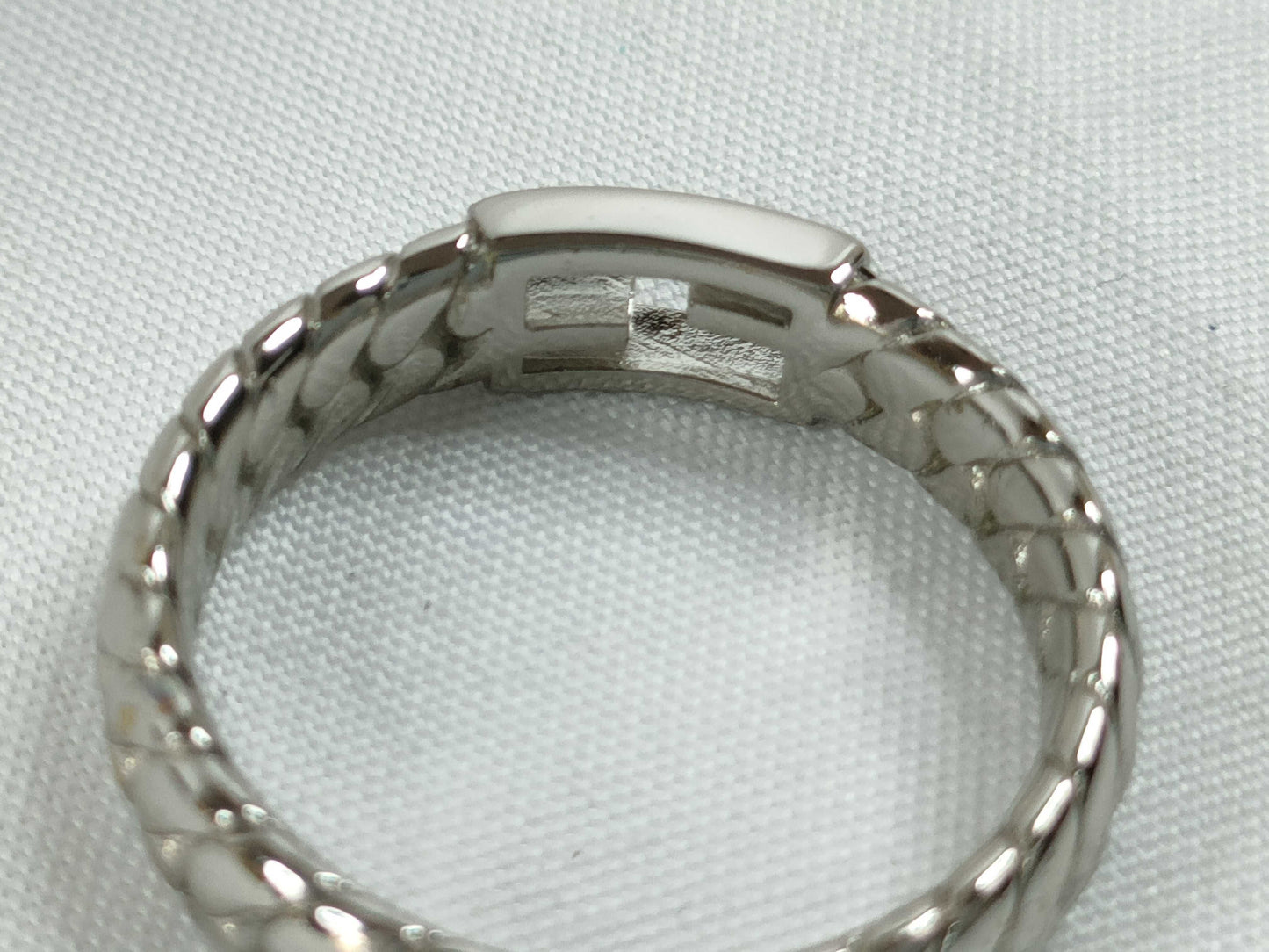 FENDI Baguette Ring Silver Box Ring