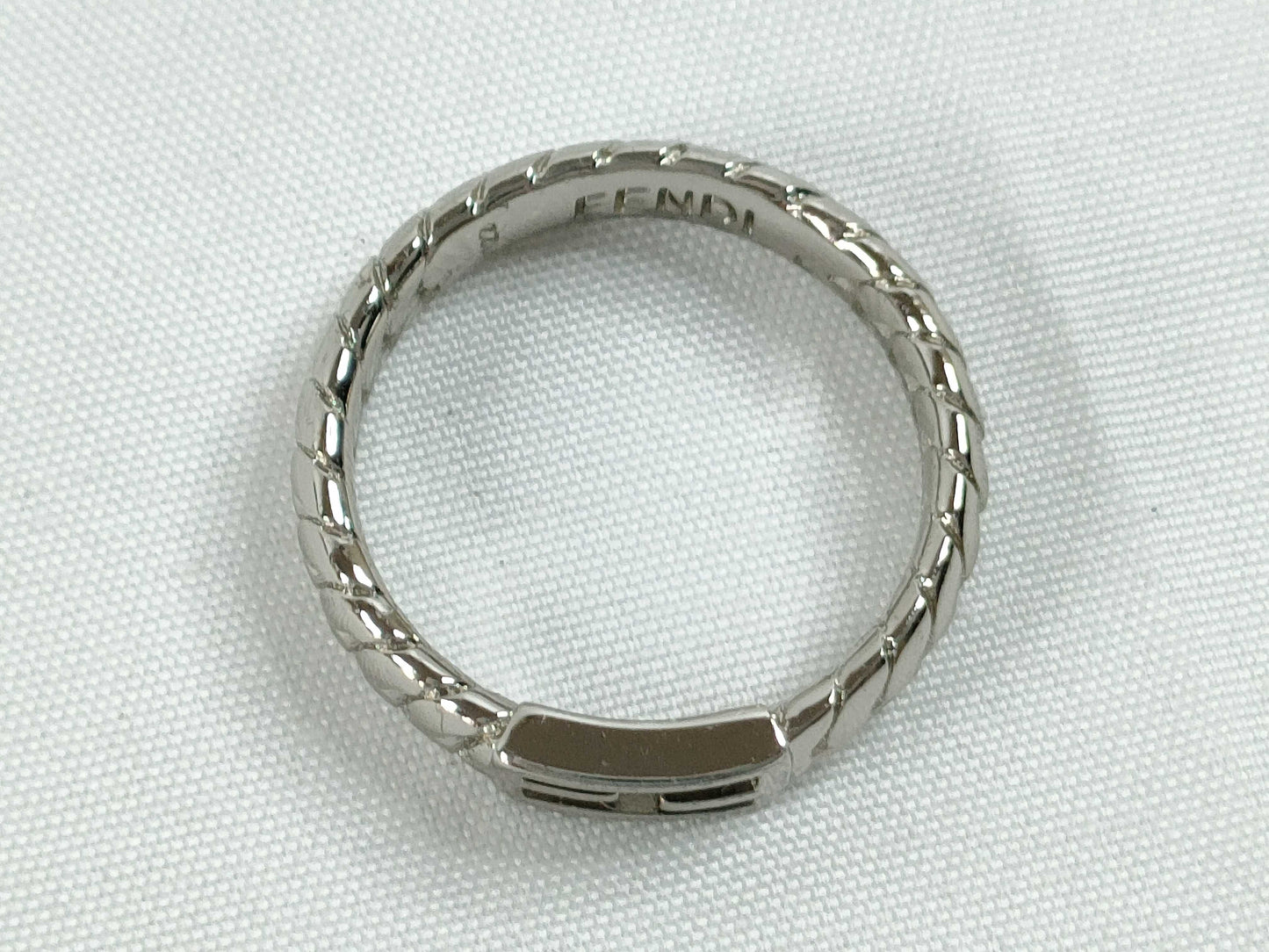 FENDI Baguette Ring Silver Box Ring