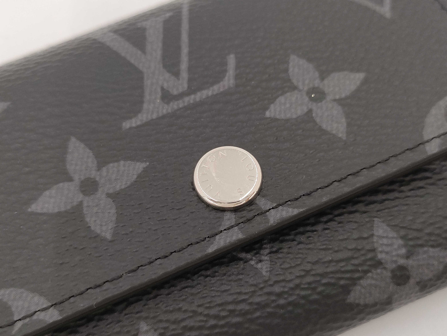 LOUIS VUITTON Monogram Eclipse Multicle 6 M82603 RFID Initial Key Case/Key Holder