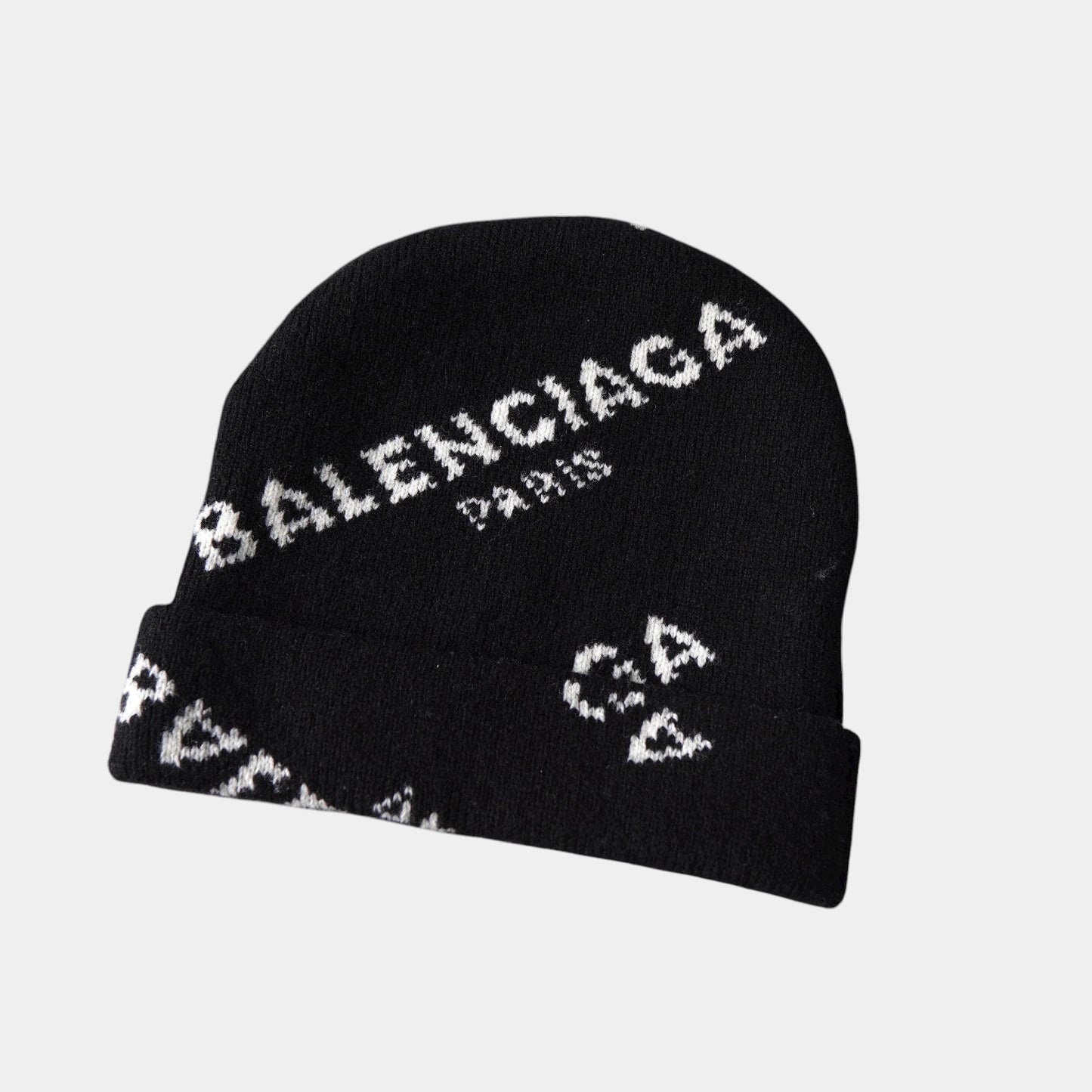 BALENCIAGA BALENCIAGA Logo Knit Beanie Black Other Accessories