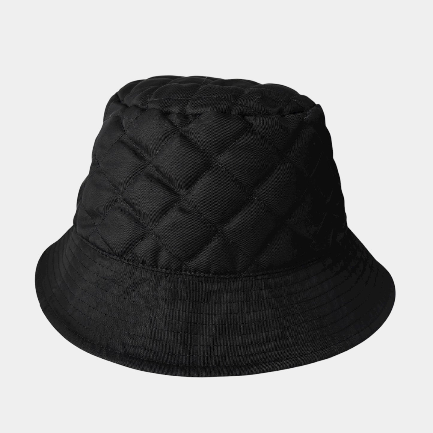 CELINE Logo Quilted Nylon Bucket Hat, Black, Size L, Other Accessories