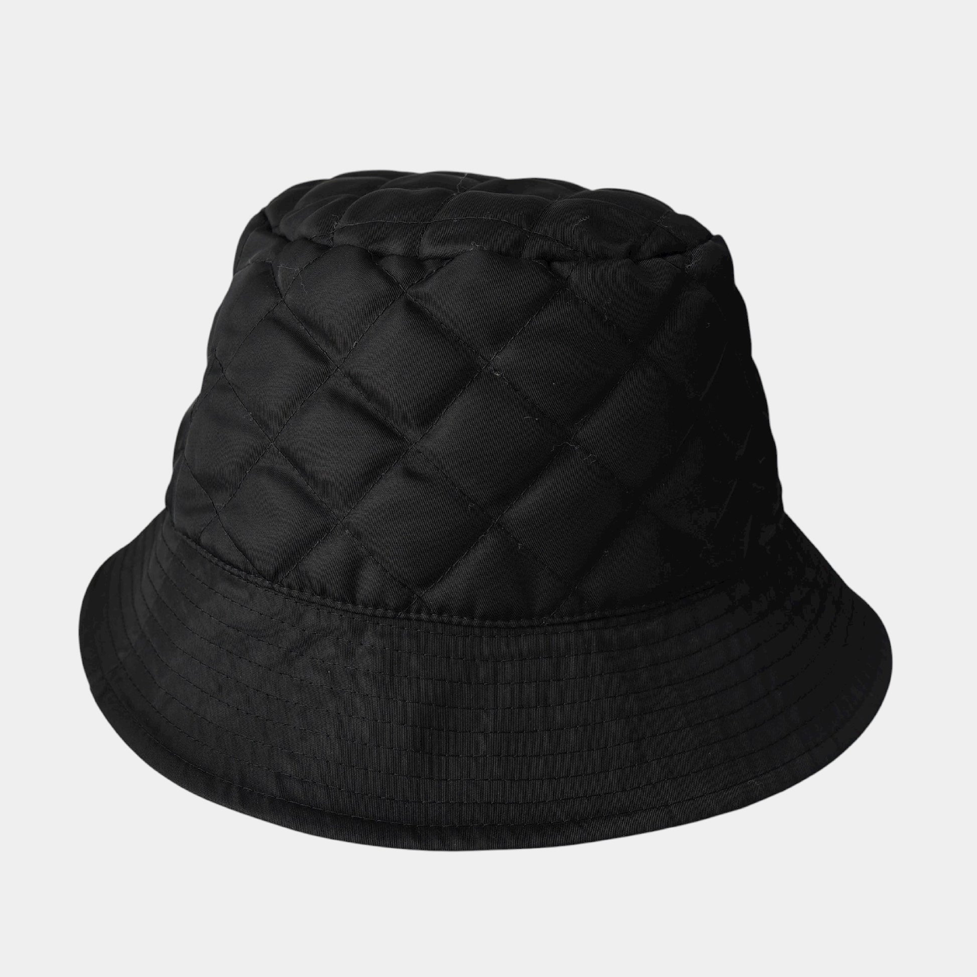 CELINE Logo Quilted Nylon Bucket Hat, Black, Size L, Other Accessories
